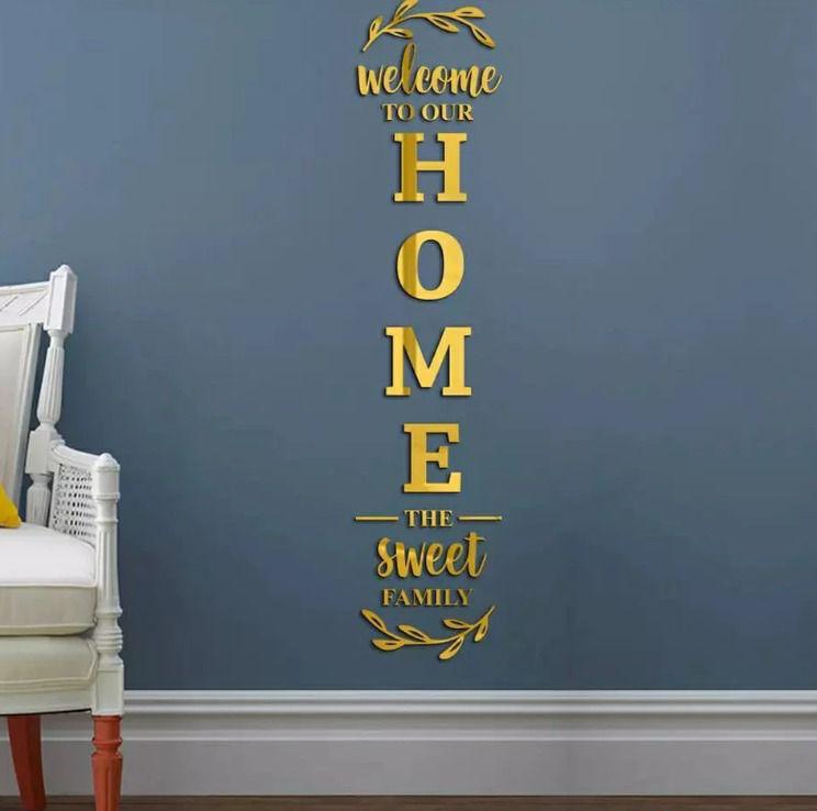 Home Sweet Home Acrylic Wall Sticker