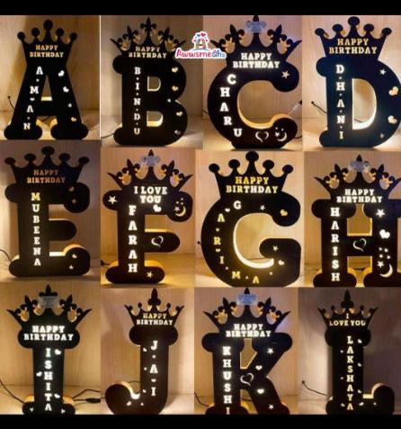 Customize Wooden Alphabet Led