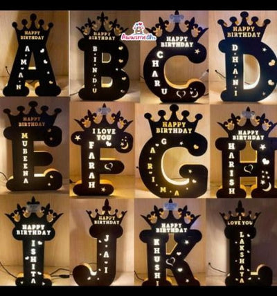 Customize Wooden Alphabet Led