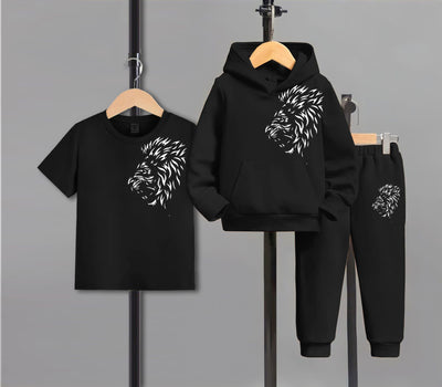 3IN1 _Winter Collection For Kids Hoddi +t shirt +Trouser_