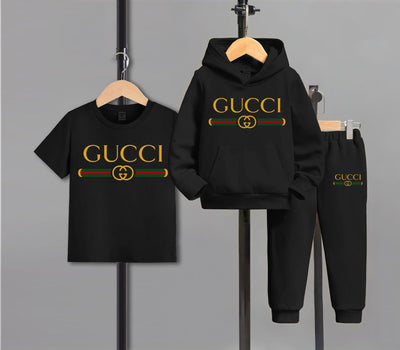 3IN1 _Winter Collection For Kids Hoddi +t shirt +Trouser_
