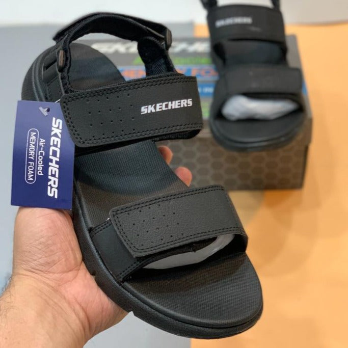 Sketchers Double Strap Sandal - Black