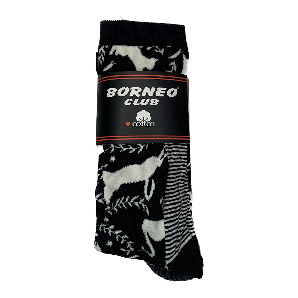 B-O-R-N-E-O Club 2 Full Cotton Socks (Pack of 3)