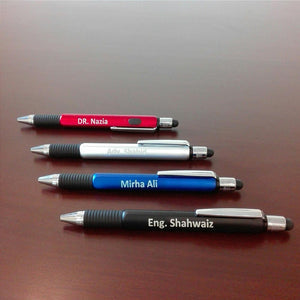 Backlit Name Pen With Stylus, Scale & Screwdriver