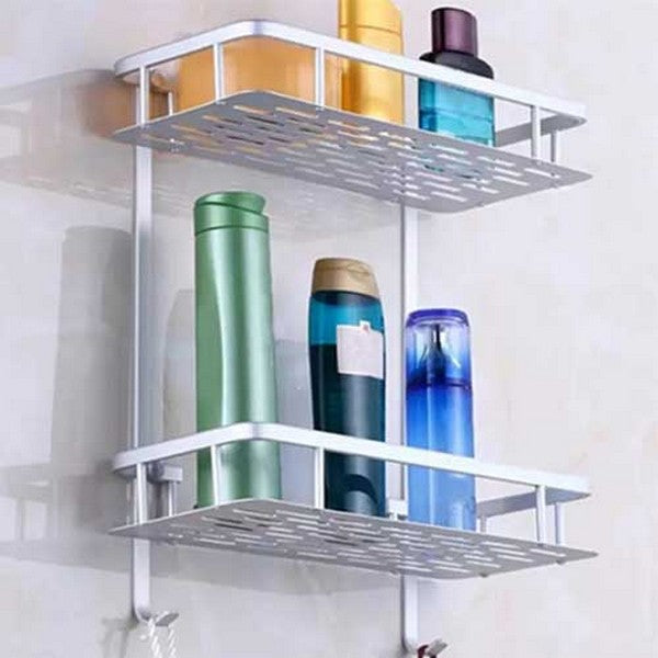 Aluminium Wall Mounted 2 Layer Shelf