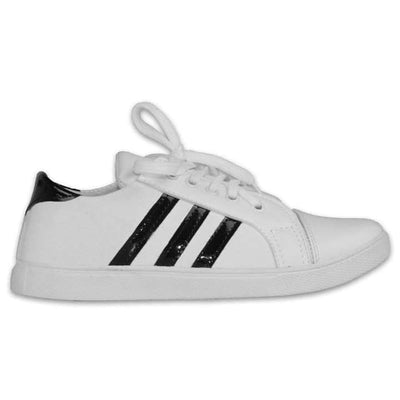 Classic White Sneaker with Black Stripe For Men