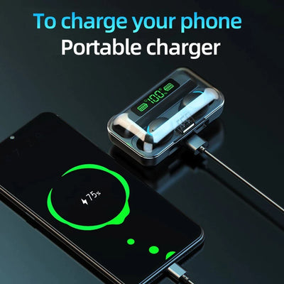 Touch Wireless Bluetooth Sports Earbuds With 2200-3500mAh Charging Box