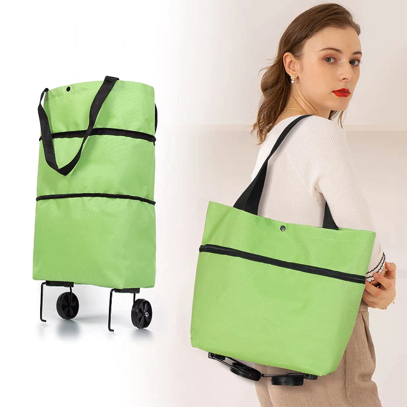 Foldable Trolley Bag With Wheels