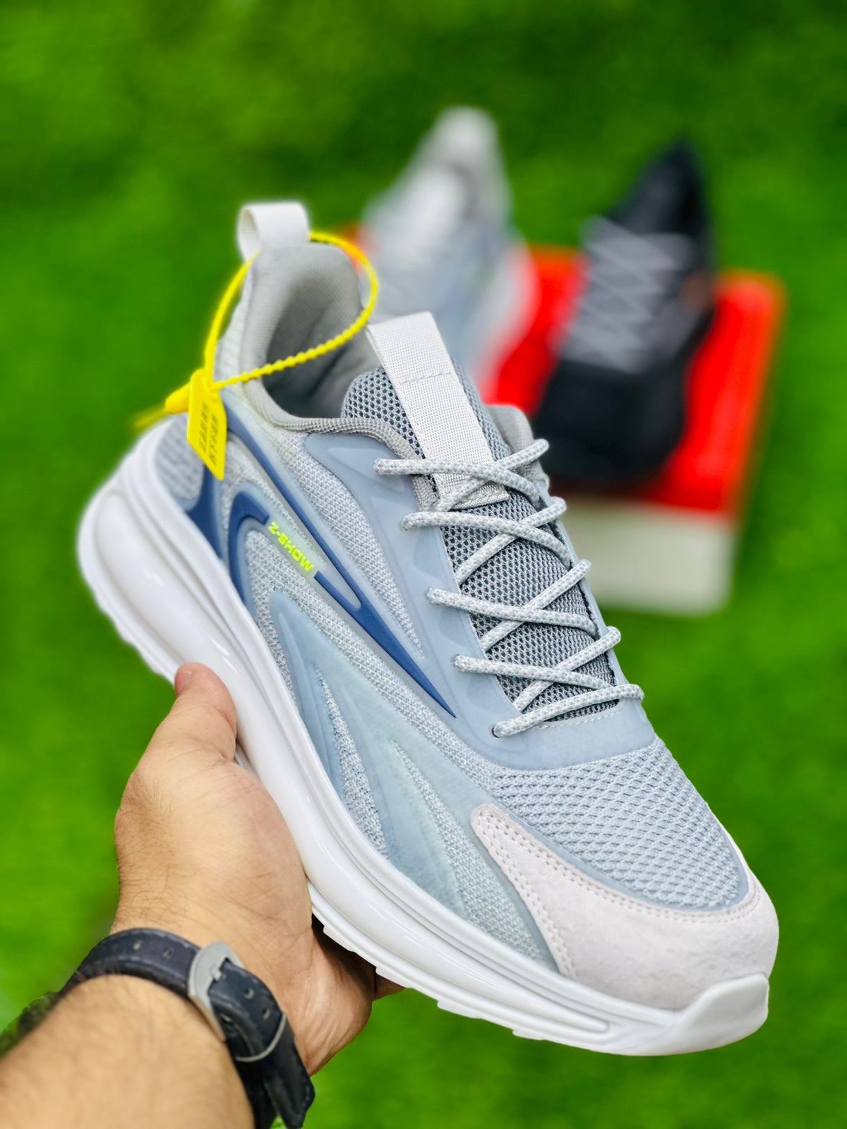 Fashion Race Breathable Grey Blue