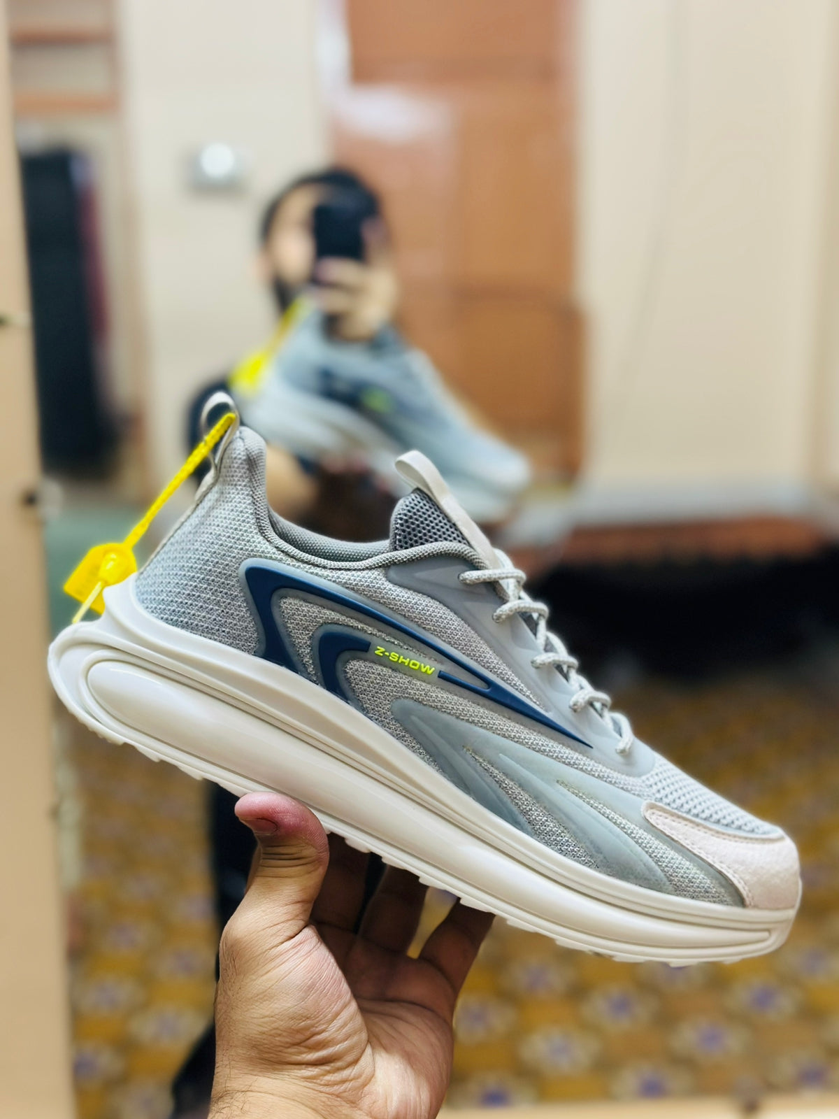 Fashion Race Breathable Grey Blue