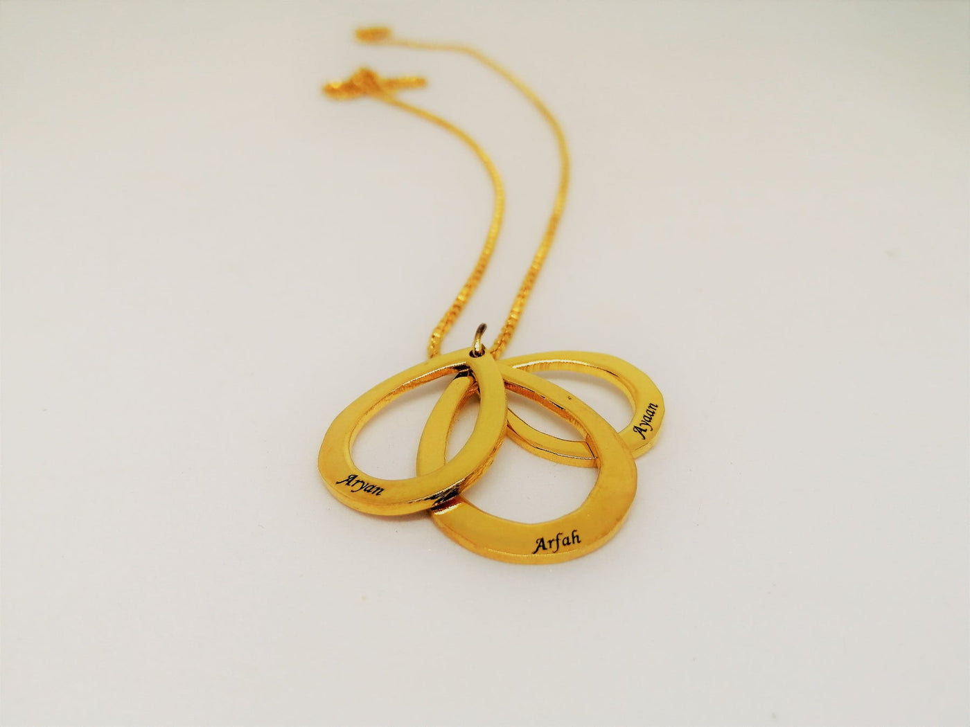 3 Drop Rings Necklace– Namely