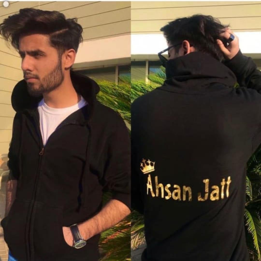 Namely Printed Name Zipper BLACK