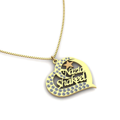 Couple Heart Fancy Design Necklace Nazia Shakeel– Namely