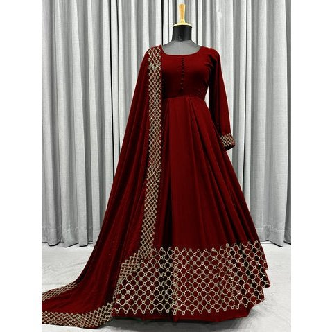 Traditional 3-Piece Shirt, Dupatta, And Trouser With Intricate Embroidery