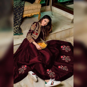 2 Piece Embroidered Maxi With EMB Koti (Maxi, and EMB Koti)