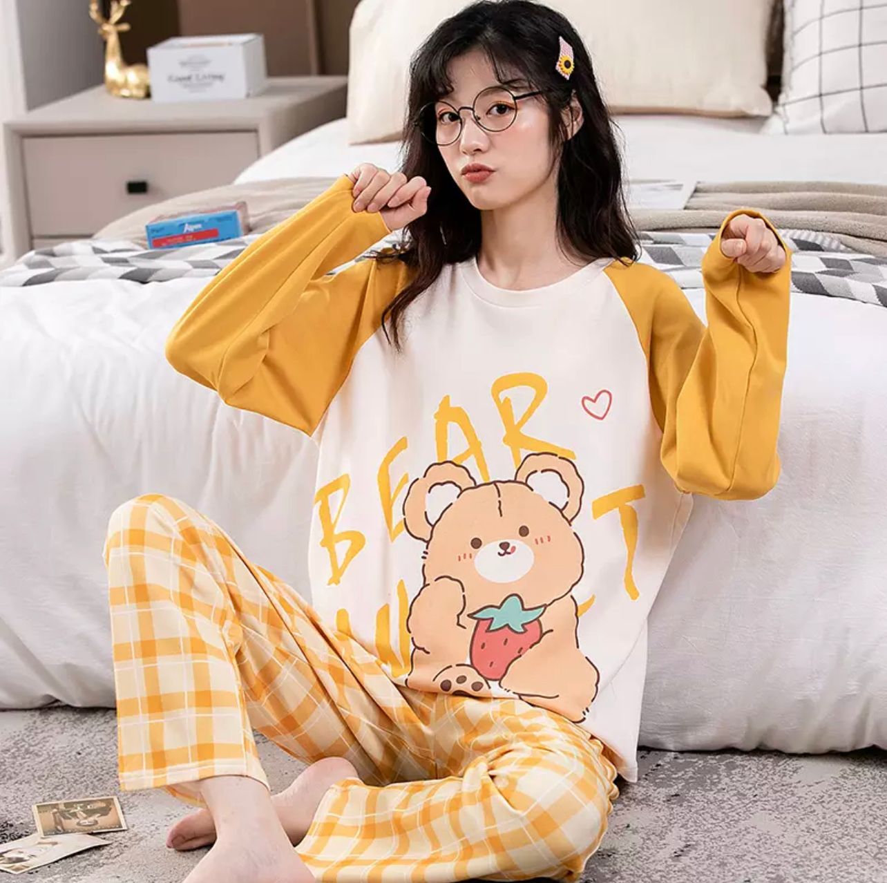 Sleep in Style: Comfy Cotton Jersey Nightwear Suit for Women and Girls