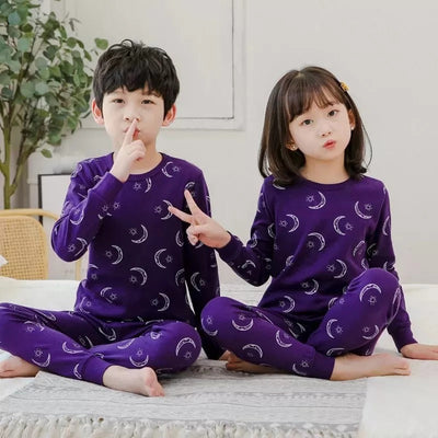 Soft Cotton Jersey Kids Night Suit - Cozy Sleepwear for Boys and Girls