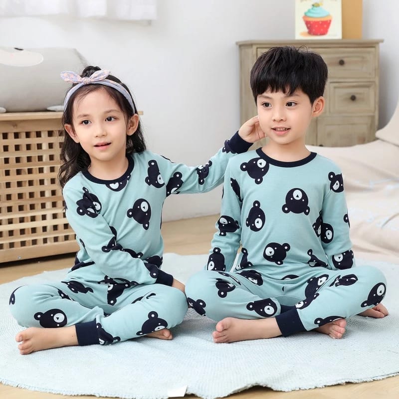 Soft Cotton Jersey Kids Night Suit - Cozy Sleepwear for Boys and Girls