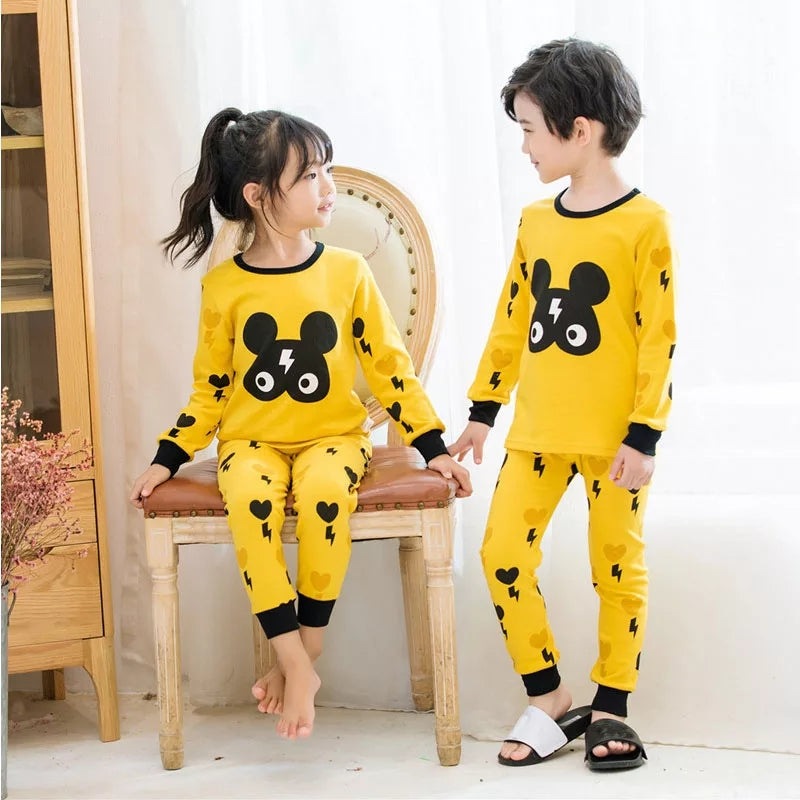 Soft Cotton Jersey Kids Night Suit - Cozy Sleepwear for Boys and Girls