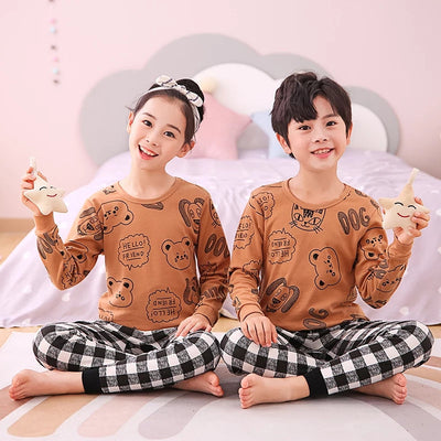 Soft Cotton Jersey Kids Night Suit - Cozy Sleepwear for Boys and Girls