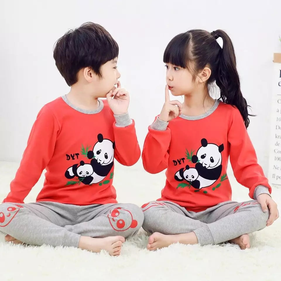 Soft Cotton Jersey Kids Night Suit - Cozy Sleepwear for Boys and Girls