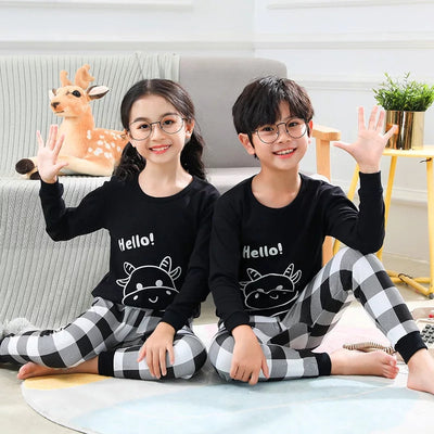 Soft Cotton Jersey Kids Night Suit - Cozy Sleepwear for Boys and Girls