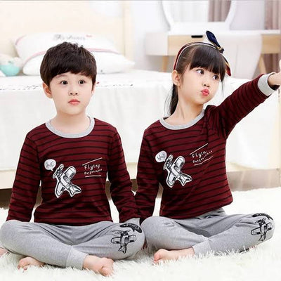 Soft Cotton Jersey Kids Night Suit - Cozy Sleepwear for Boys and Girls