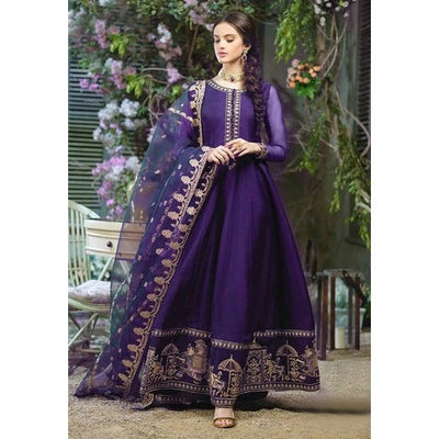 3 Piece Stitched Embroidered Maxi (Maxi, Dupatta, and Trouser)