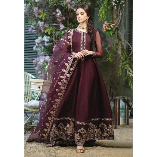 3 Piece Stitched Embroidered Maxi (Maxi, Dupatta, and Trouser)