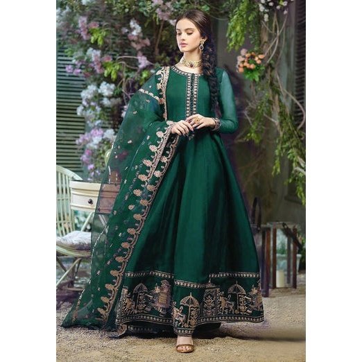 3 Piece Stitched Embroidered Maxi (Maxi, Dupatta, and Trouser)
