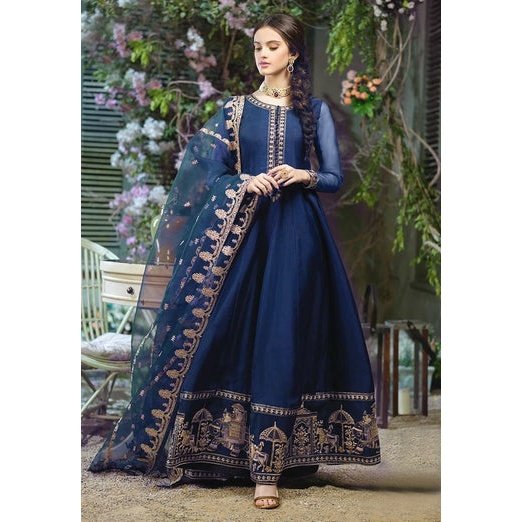 3 Piece Stitched Embroidered Maxi (Maxi, Dupatta, and Trouser)