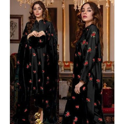 3 Piece Stitched Embroidered Maxi (Shirt, Dupatta, and Trouser)