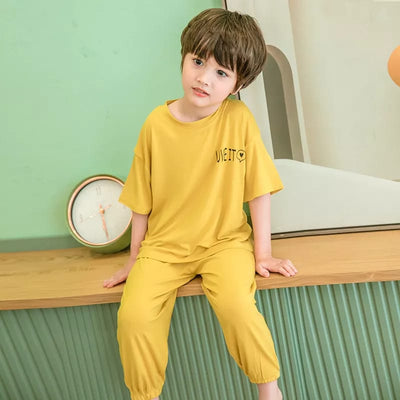 Soft Cotton Jersey Kids Night Suit - Cozy Sleepwear for Boys and Girls