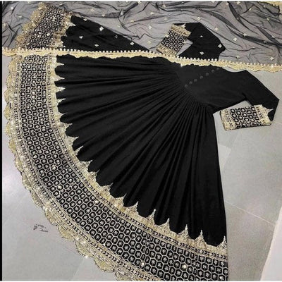 3 Piece Stitched Embroidered Maxi (Maxi, Dupatta, and Trouser)