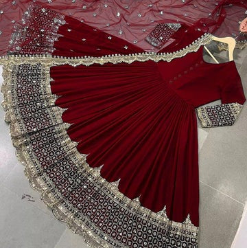 3 Piece Stitched Embroidered Maxi (Maxi, Dupatta, and Trouser)