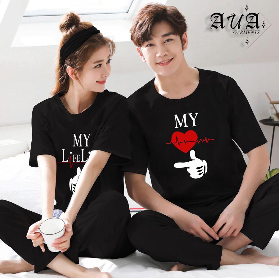 Couple Night Dress Set - Pack of 2