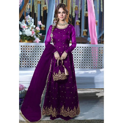 Traditional 3-Piece Maxi, Dupatta, And Trouser With Intricate Embroidery