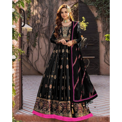3 Piece Stitched Embroidered Maxi (Maxi, Dupatta, and Trouser)
