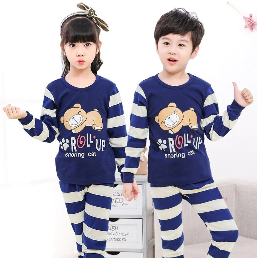 Soft Cotton Jersey Kids Night Suit - Cozy Sleepwear for Boys and Girls