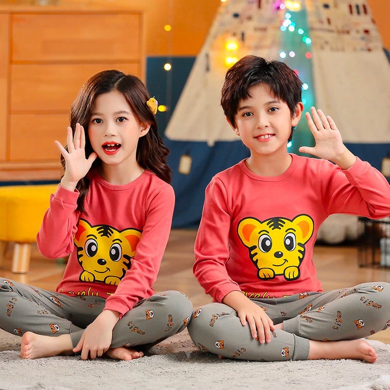 Soft Cotton Jersey Kids Night Suit - Cozy Sleepwear for Boys and Girls