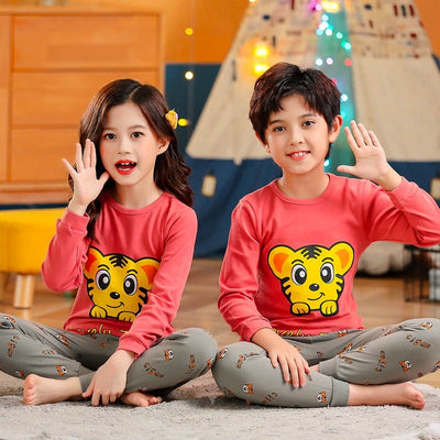 Soft Cotton Jersey Kids Night Suit - Cozy Sleepwear for Boys and Girls