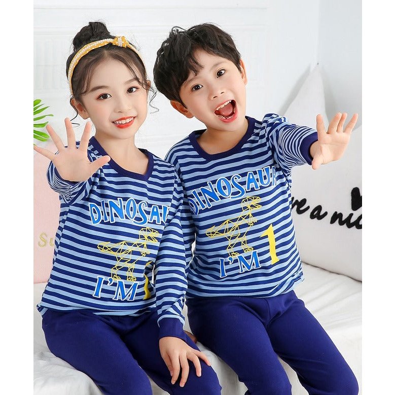 Soft Cotton Jersey Kids Night Suit - Cozy Sleepwear for Boys and Girls