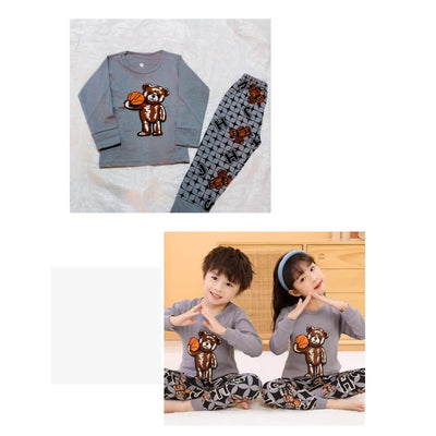 Soft Cotton Jersey Kids Night Suit - Cozy Sleepwear for Boys and Girls