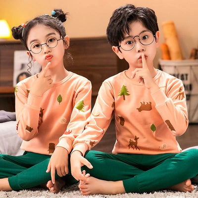 Soft Cotton Jersey Kids Night Suit - Cozy Sleepwear for Boys and Girls