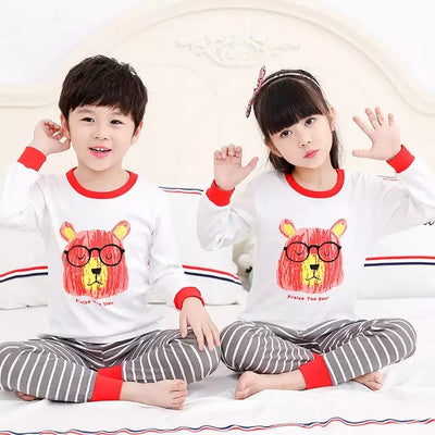 Soft Cotton Jersey Kids Night Suit - Cozy Sleepwear for Boys and Girls