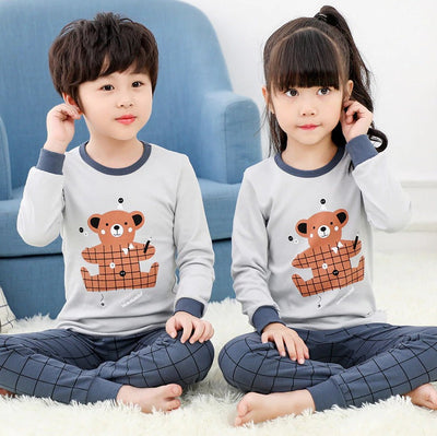 Soft Cotton Jersey Kids Night Suit - Cozy Sleepwear for Boys and Girls
