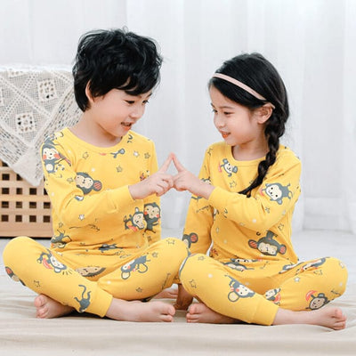 Soft Cotton Jersey Kids Night Suit - Cozy Sleepwear for Boys and Girls