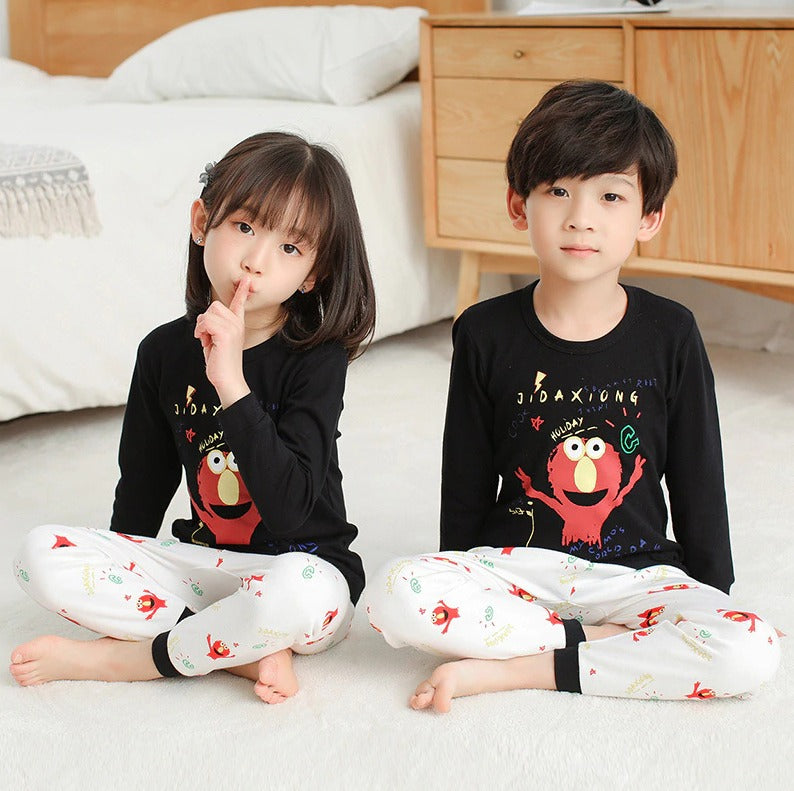 Soft Cotton Jersey Kids Night Suit - Cozy Sleepwear for Boys and Girls