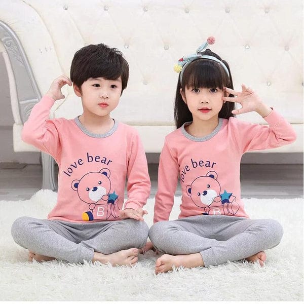 Soft Cotton Jersey Kids Night Suit - Cozy Sleepwear for Boys and Girls