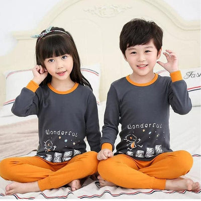 Soft Cotton Jersey Kids Night Suit - Cozy Sleepwear for Boys and Girls